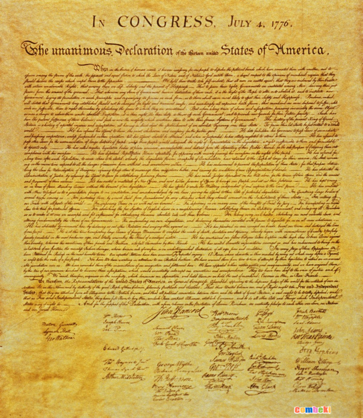 Bağımsızlık Bildirgesi’nin orijinal kopyası | Original copy of the Declaration of Independence