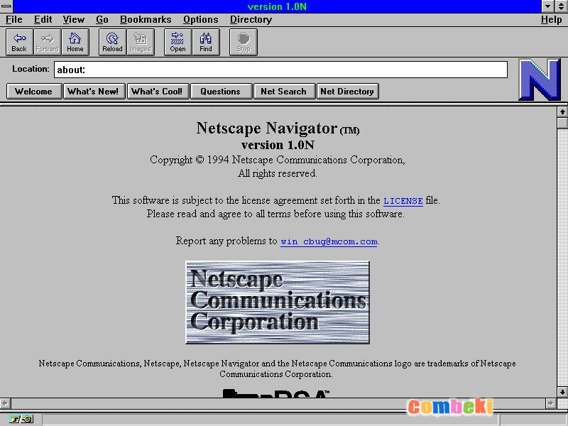 Netscape Navigator Ekran Görüntüsü | Netscape Navigator Screenshot