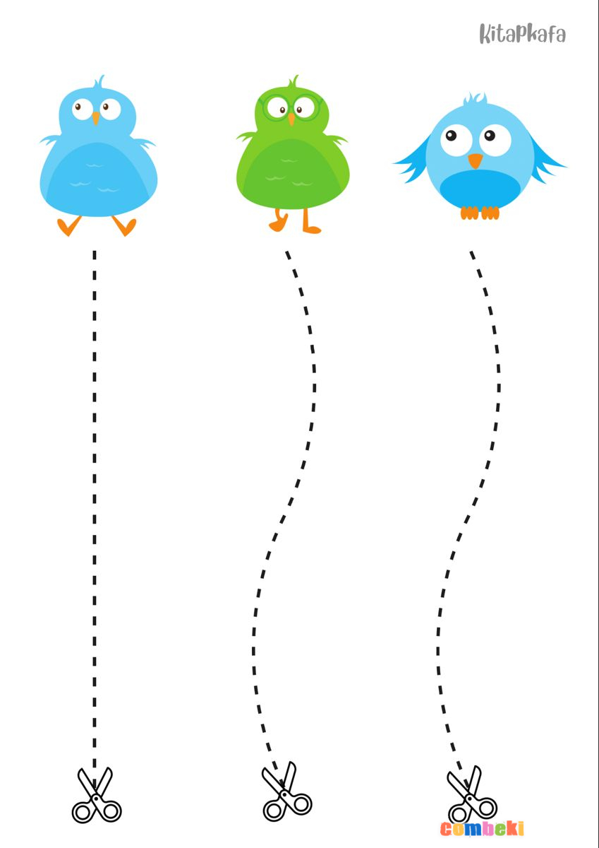 Minik Kuşlar - Makas Becerileri Çalışması