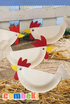 Pet Tabaktan Çiftlik Hayvanları - Artık Materyal Çalışmaları  Paper Plate Farm Animals