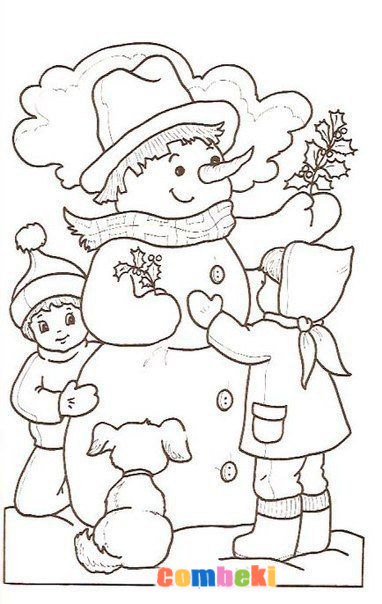 Yeni Yıl Boyama Sayfaları - Okul Öncesi 