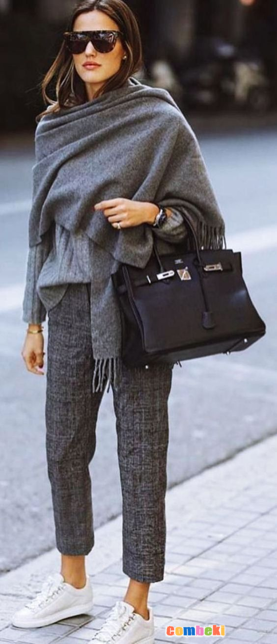 Casual Winter Women Outfits With Sneakers 2019 48