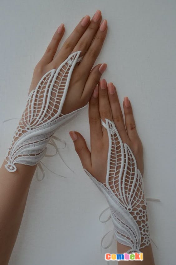 Düğün eldivenleri, dantel manşetler - Kadın Ve Moda Kombinler