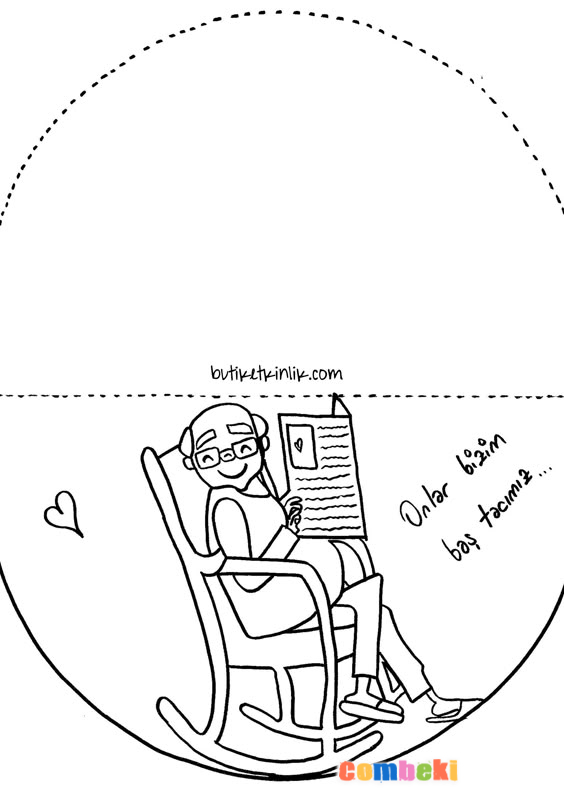 Yaşlılar Haftası Boyama Sayfaları 4 Okul Öncesi Eğitim