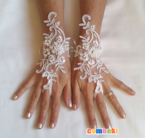 Düğün eldivenleri, dantel manşetler - Kadın Ve Moda Kombinler