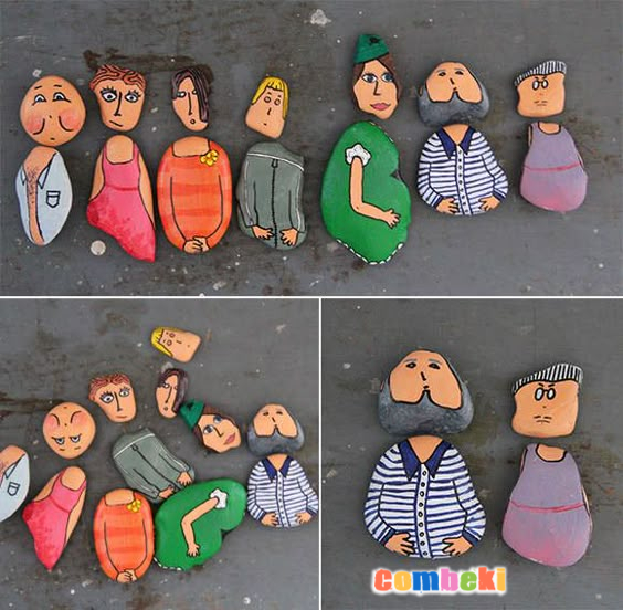 Taş Boyama Sanatı - Combeki Kadın