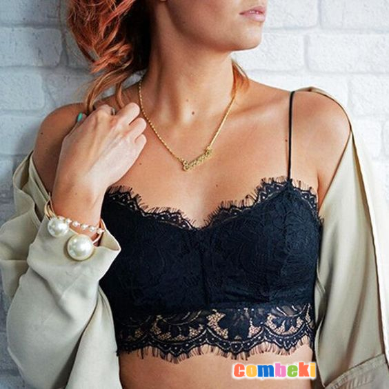 Pattern Type:Solid Tops Type:Camis Material:Modal,Polyester,Cotton Clothing Length:Short Style:Sexy & Club & Bras Decoration:Lace Fabric Type:Broadcloth Size:Fits Chest Circumference from 26-36. Can also take out Pads
