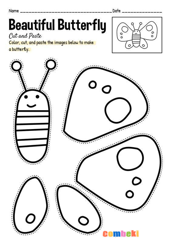 Çok Güzel Bir Kelebek Yap - Kağıt Kesme Ve Yapıştırma