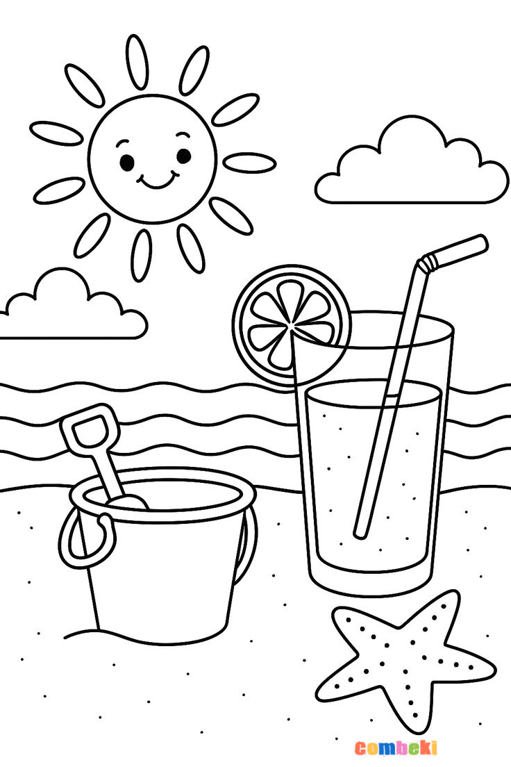 Yaz Mevsimi Boyama Sayfası 3